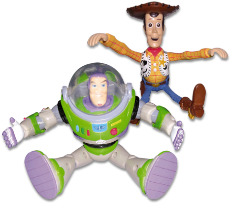 A Toy Figurine Of A Man And A Man PNG
