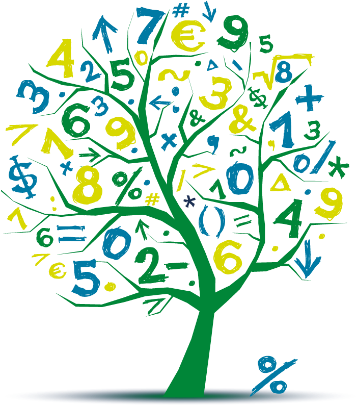 A Tree With Numbers And Symbols