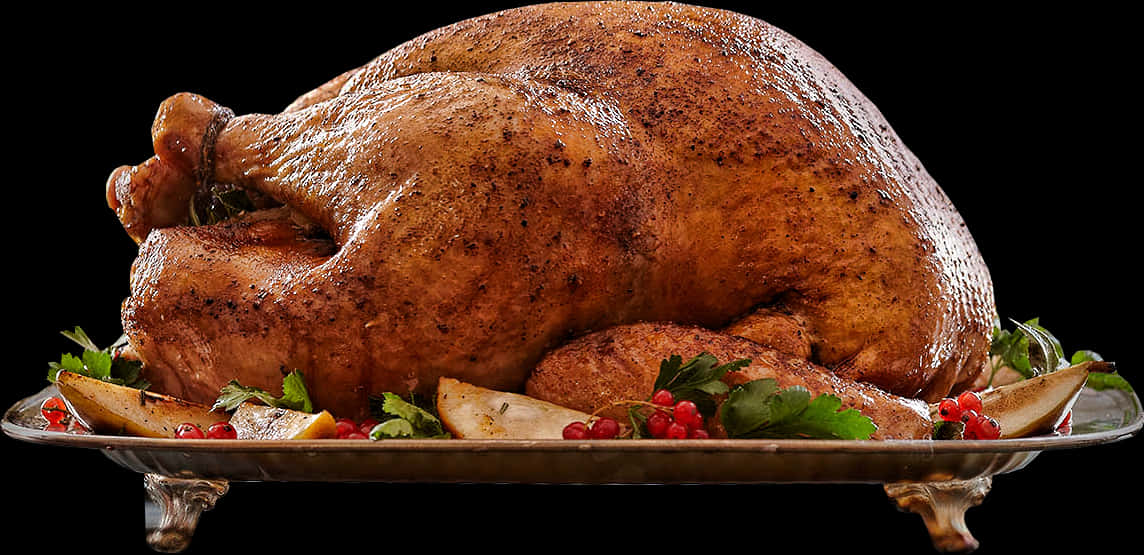 A Turkey On A Tray PNG