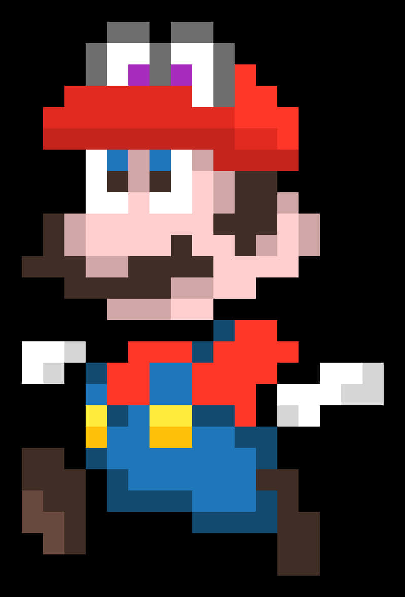 A Video Game Character With A Mustache And A Hat PNG