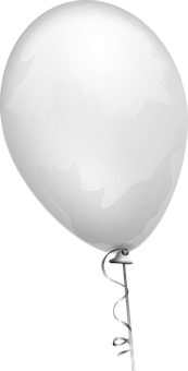 A White Balloon With A Metal Holder PNG