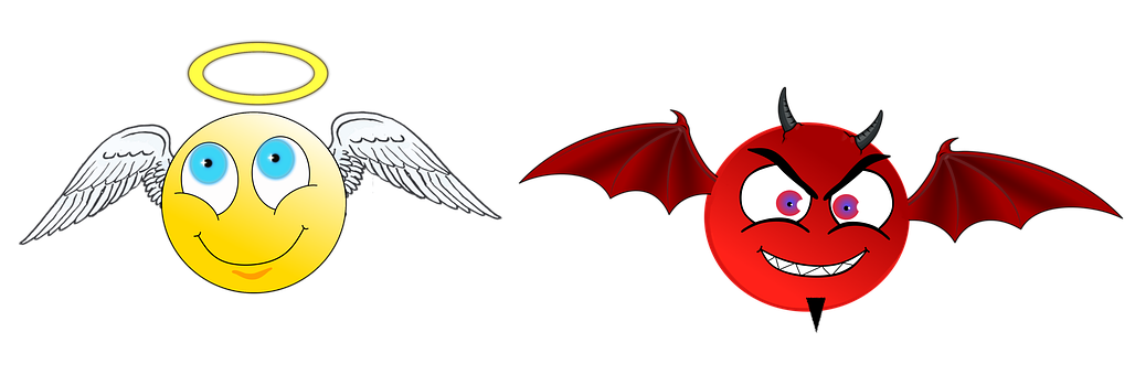 A White Bird With Wings Next To A Red Ball With Wings