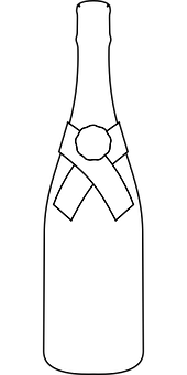 A White Bottle With A Ribbon On It PNG