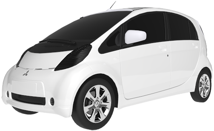 A White Car With Black Background PNG