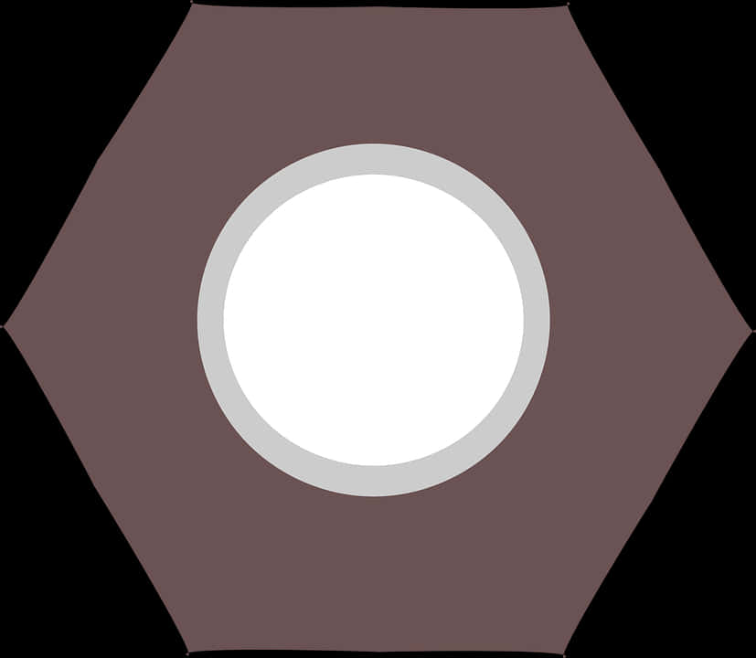 A White Circle In A Hexagon Shape PNG