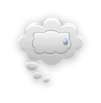 A White Cloud With A Blue Dot PNG
