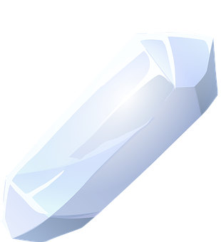 A White Crystal On A Black Background PNG