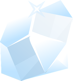 A White Cube With A Star PNG