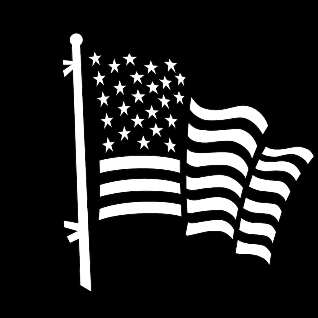A White Flag With Stars On A Black Background PNG