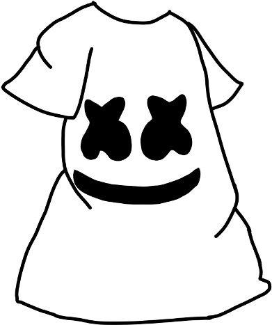 A White Ghost With Black Eyes And A Smile PNG