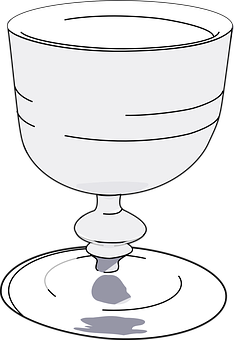 A White Goblet With A Black Background PNG