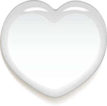 A White Heart Shaped Object PNG