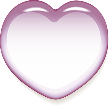 A White Heart With A Purple Center PNG