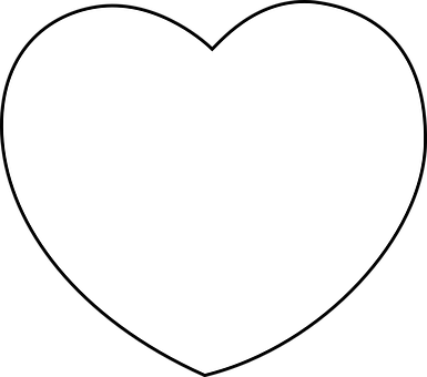 A White Heart With Black Background