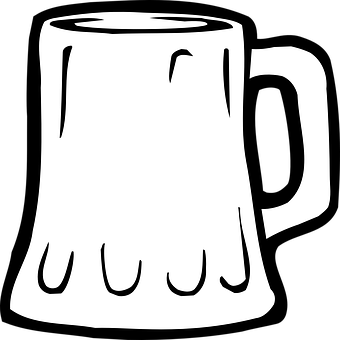 A White Mug With A Handle PNG