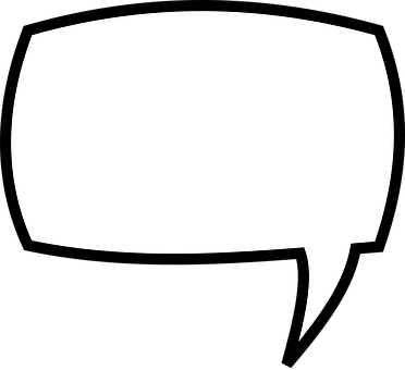 A White Speech Bubble On A Black Background PNG