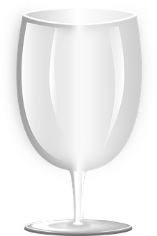 A White Wine Glass With Stem PNG