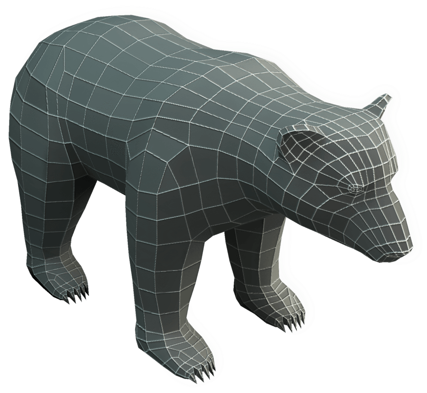 A Wireframe Of A Bear PNG