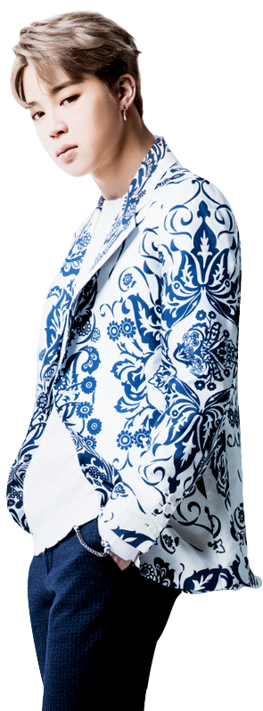 A Woman Wearing A Blue And White Floral Jacket PNG