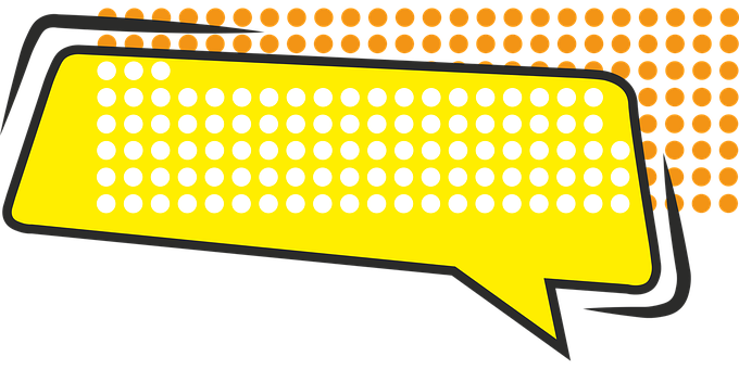 A Yellow And Black Bubble With White Dots PNG