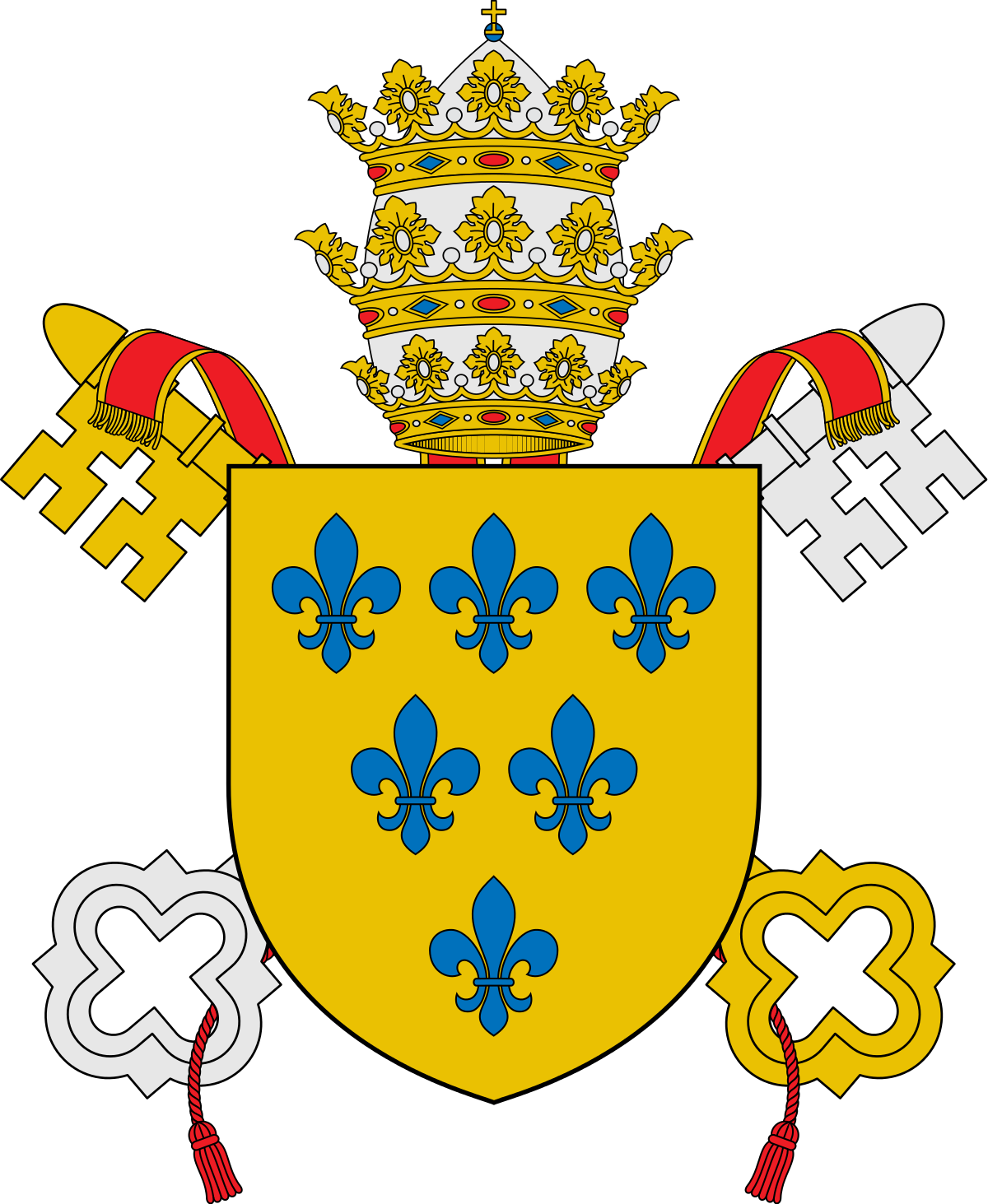 A Yellow And Blue Coat Of Arms With A Crown And A Red And White Cross PNG