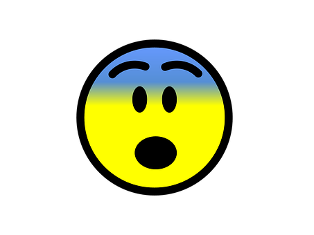 A Yellow And Blue Face With A Black Background PNG