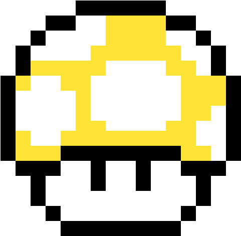 A Yellow And White Mushroom PNG