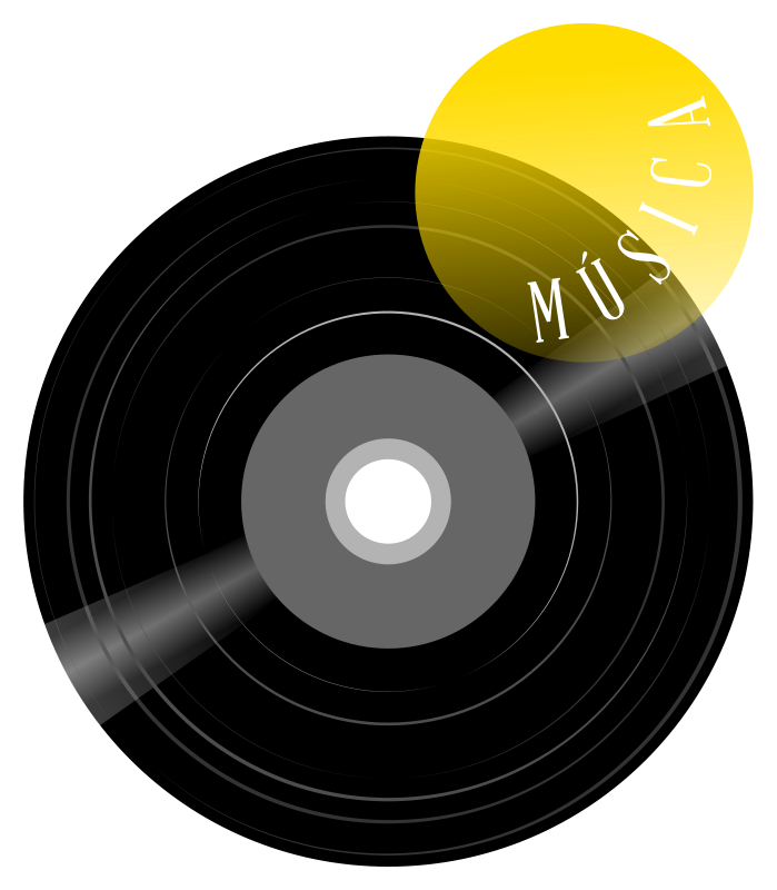 A Yellow Disc With A Black Background
