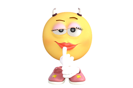 A Yellow Emoji With Horns And Red Shoes PNG