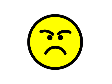 A Yellow Face With Black Background PNG