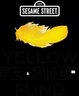 A Yellow Feather On A Black Background
