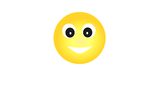 A Yellow Smiley Face With Black Eyes And A Smile PNG