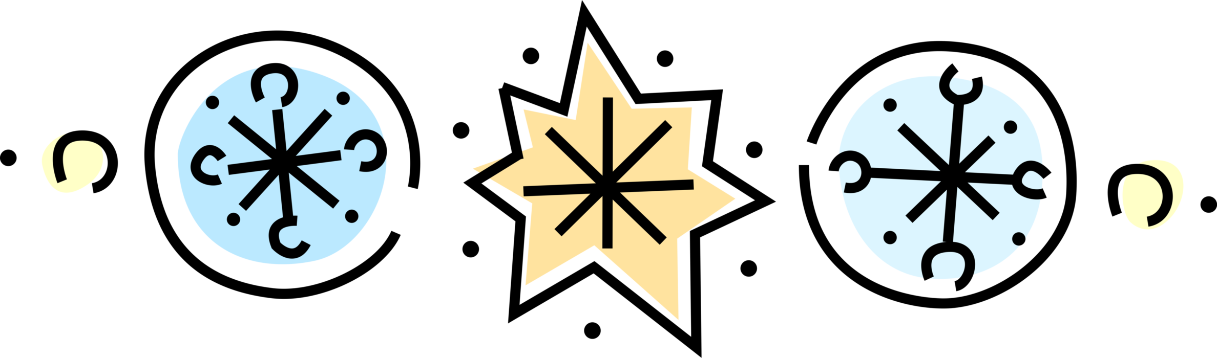 A Yellow Star With Black Lines