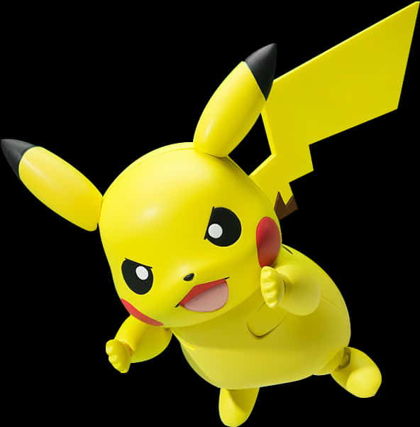 A Yellow Toy Character With Black Background PNG
