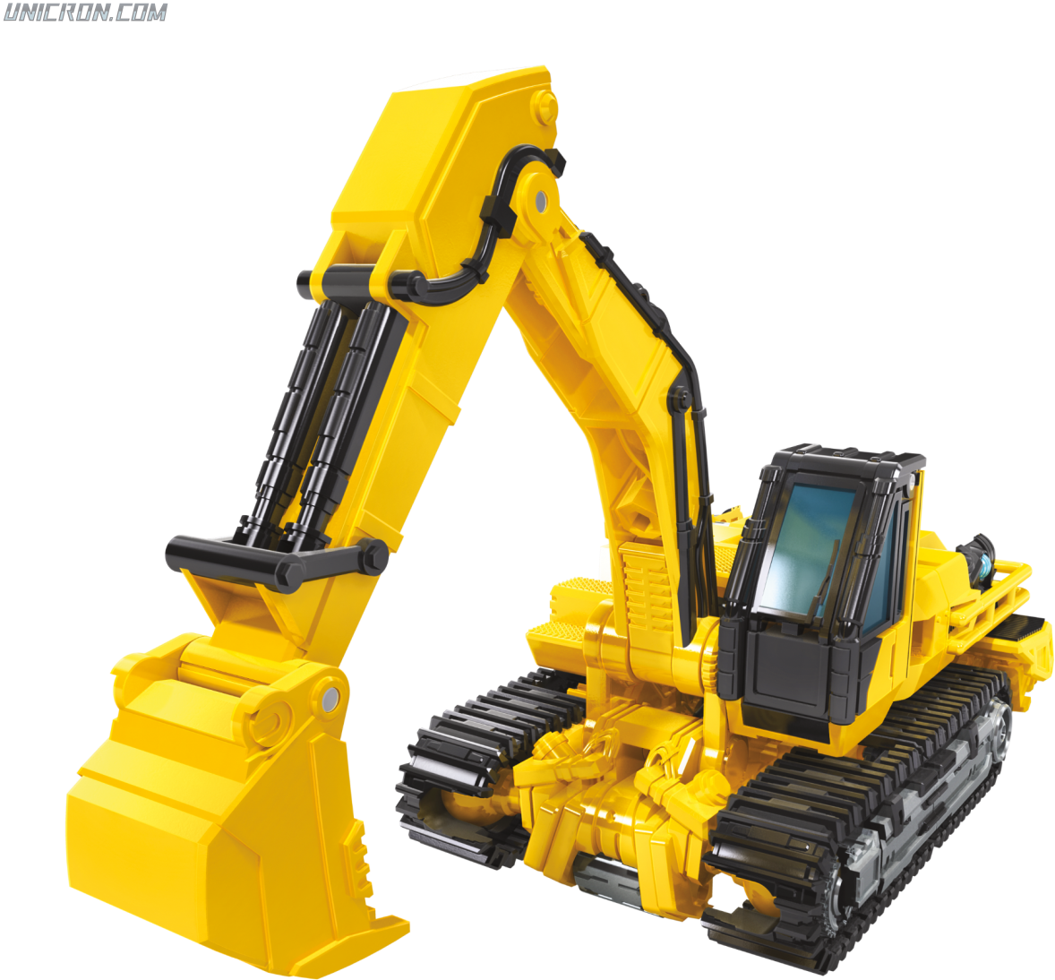 A Yellow Toy Excavator PNG