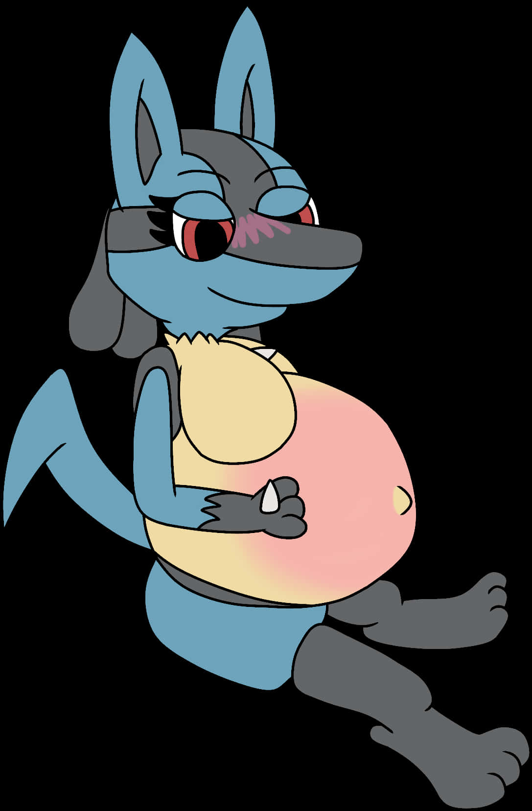 Cartoon Animal With A Belly PNG