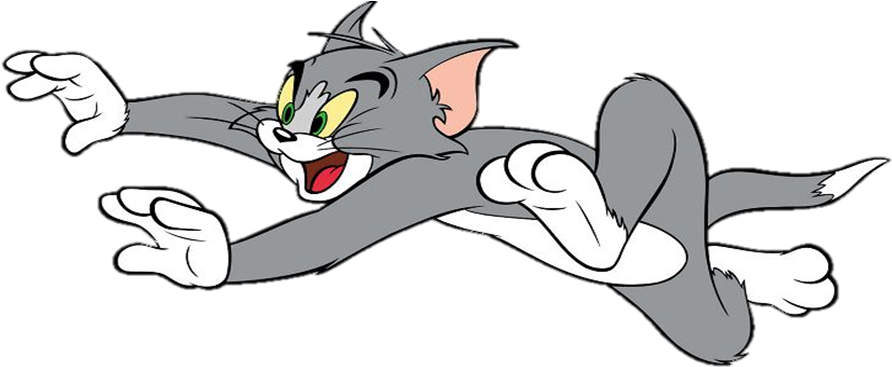Cartoon Cat Jumping In The Air PNG