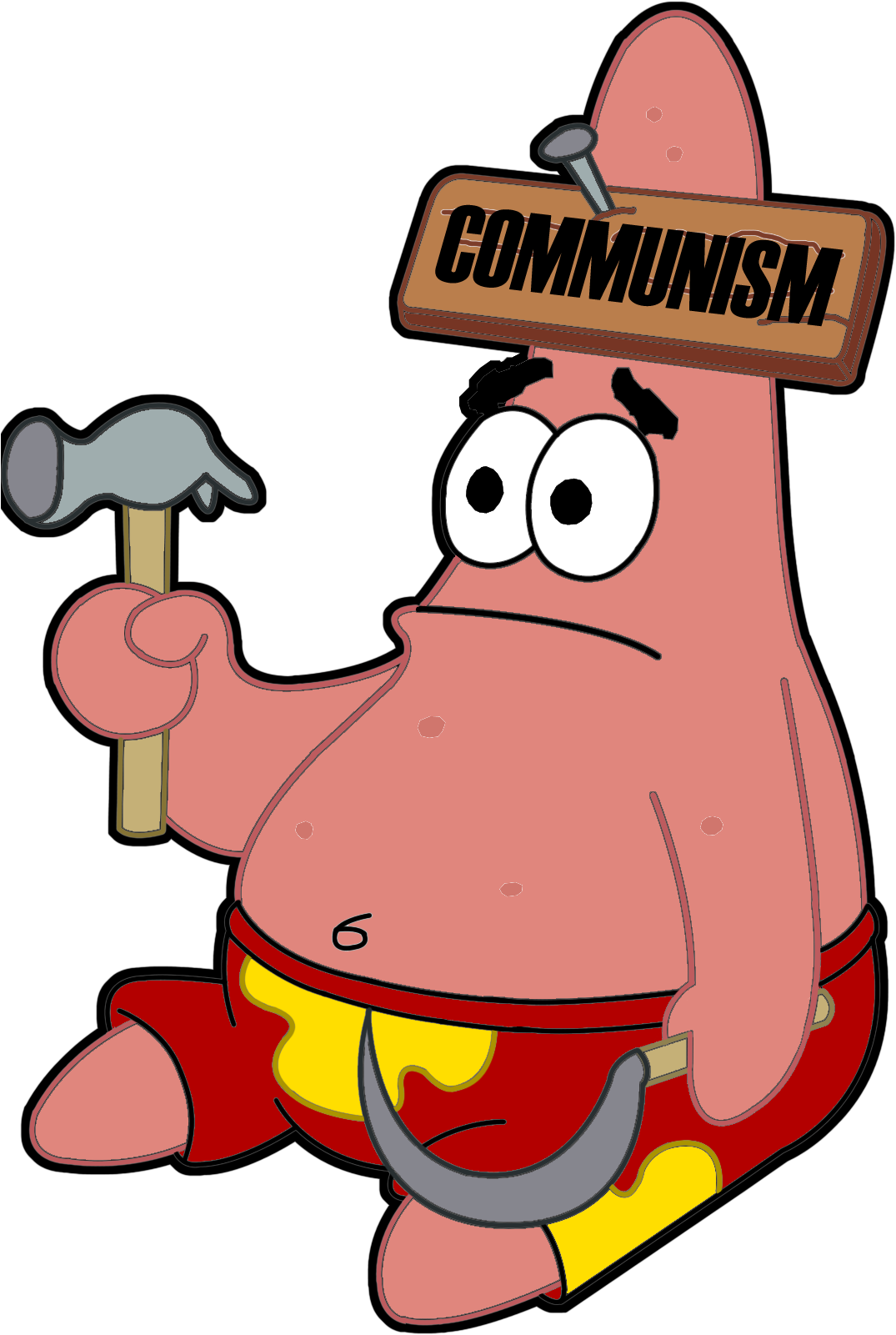 Cartoon Character Holding A Hammer PNG