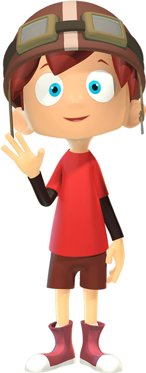 Cartoon Character Waving With Hand PNG