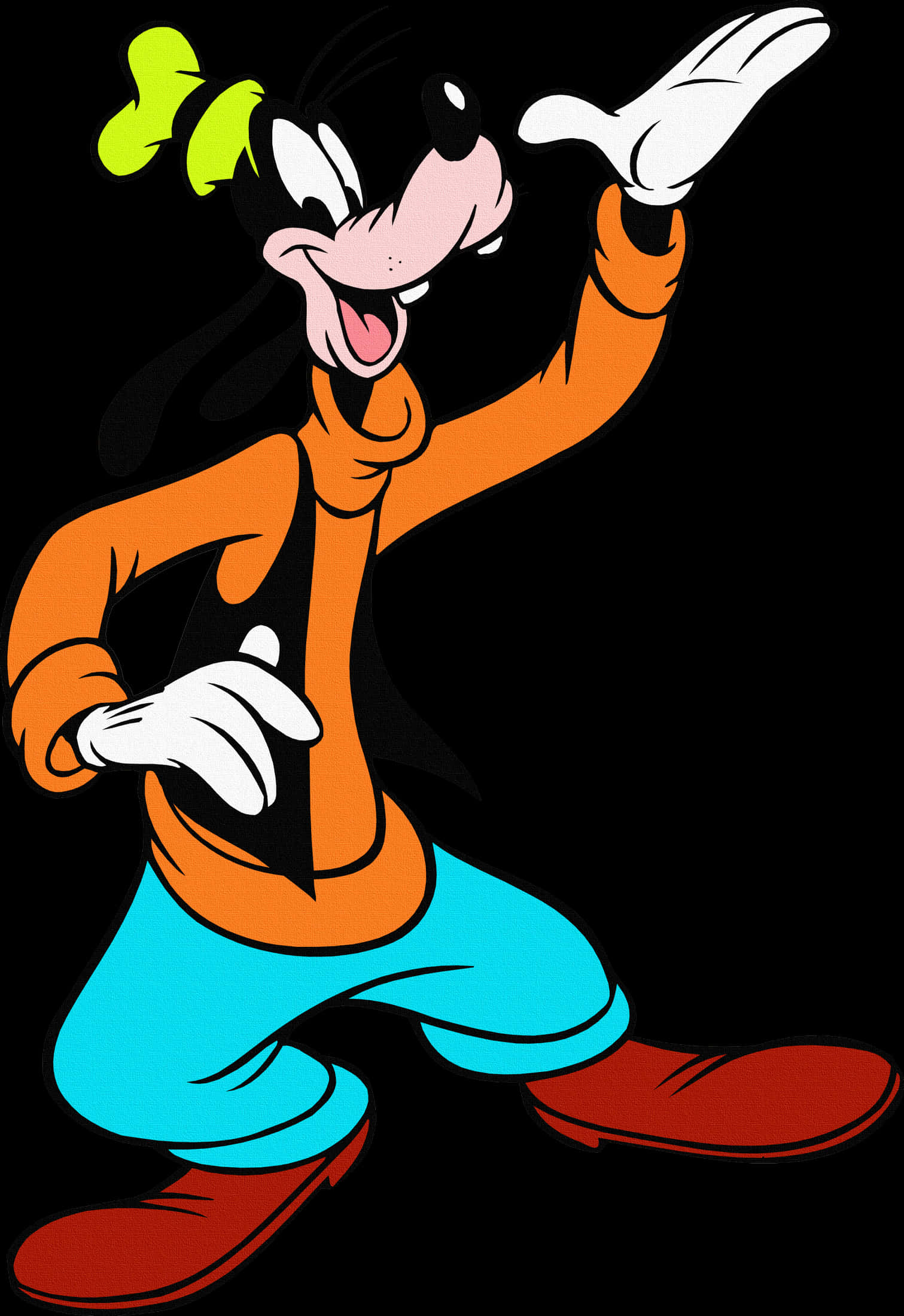 Cartoon Character With A Black Background PNG