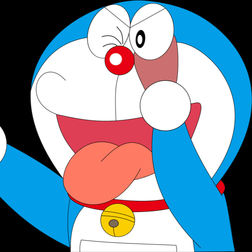 Cartoon Character With A Red Nose And Mouth PNG