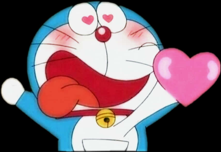Cartoon Character With Heart Shaped Object