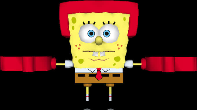 Cartoon Character With Red Gloves PNG