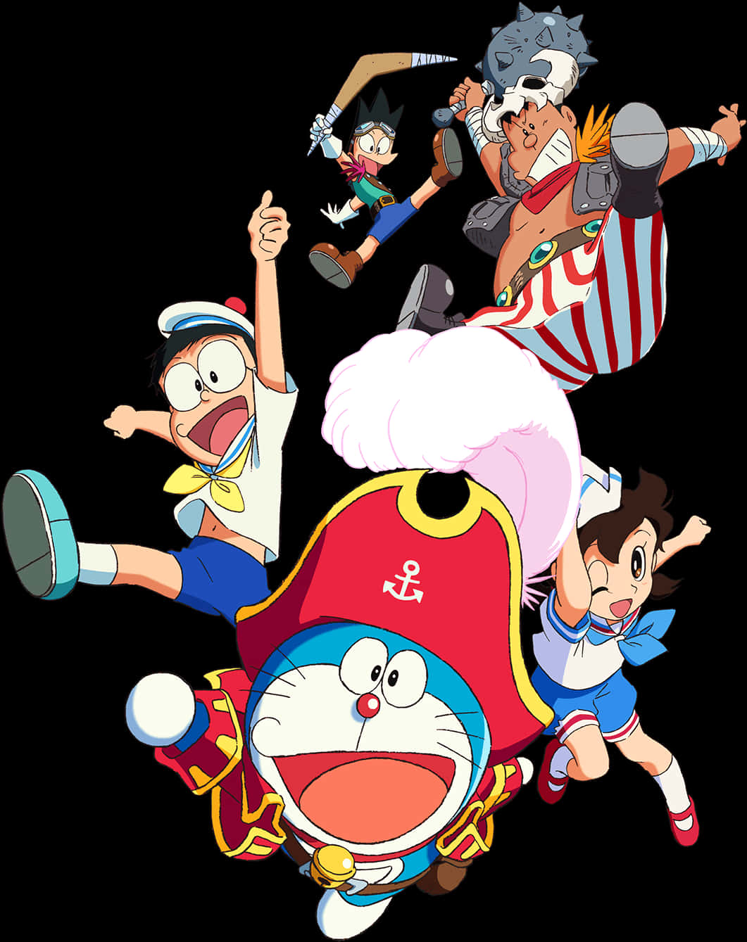Cartoon Characters Jumping In The Air PNG
