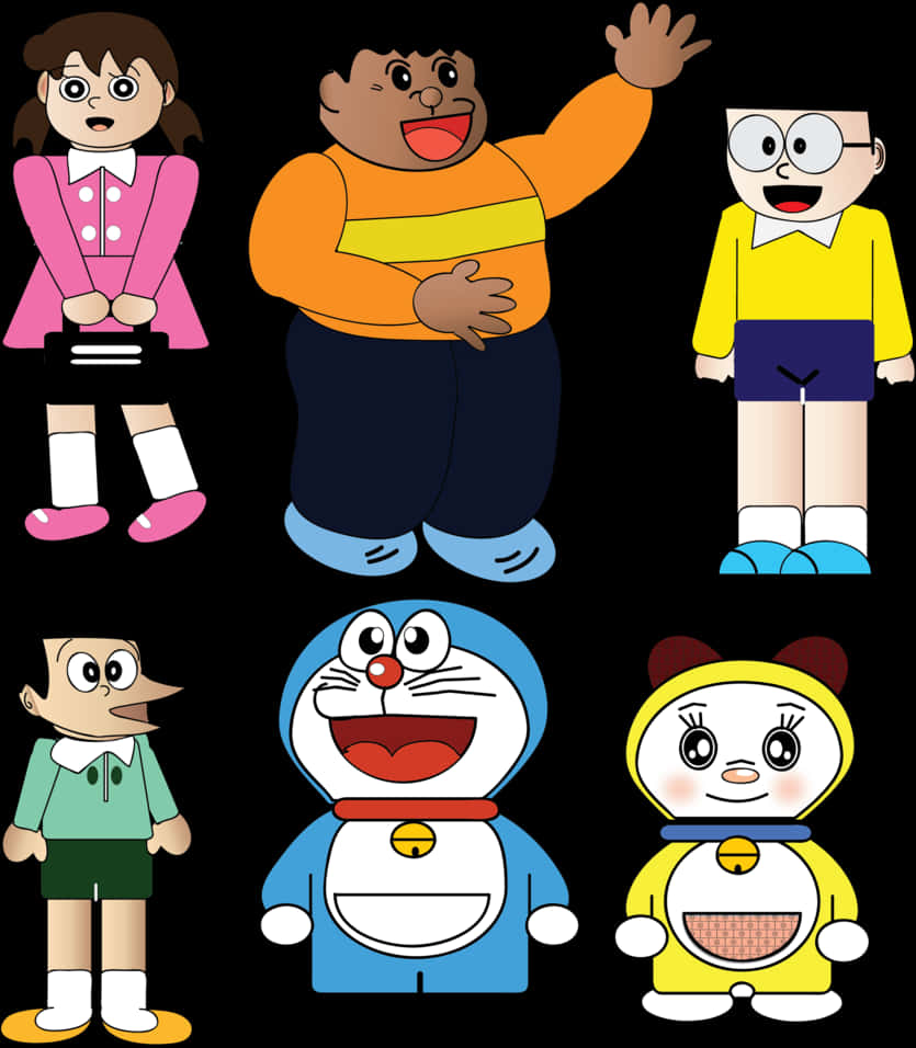 Cartoon Characters Of Different Ages PNG