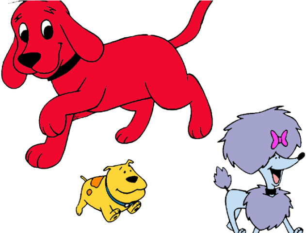 Cartoon Dogs Running And Jumping PNG