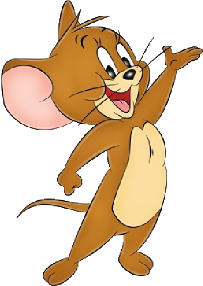 Cartoon Mouse With A Black Background PNG