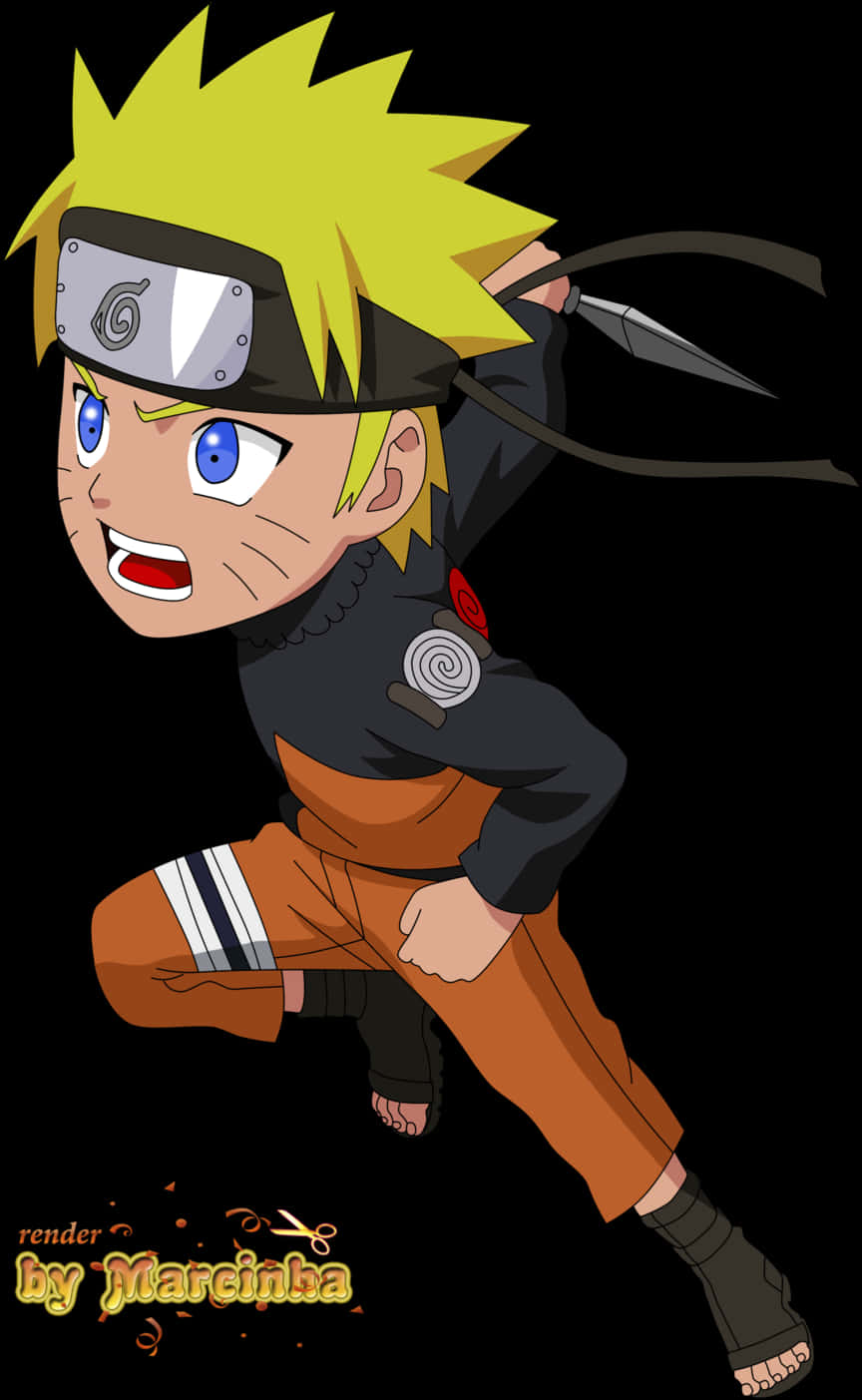 Cartoon Of A Boy With A Ninja Hat