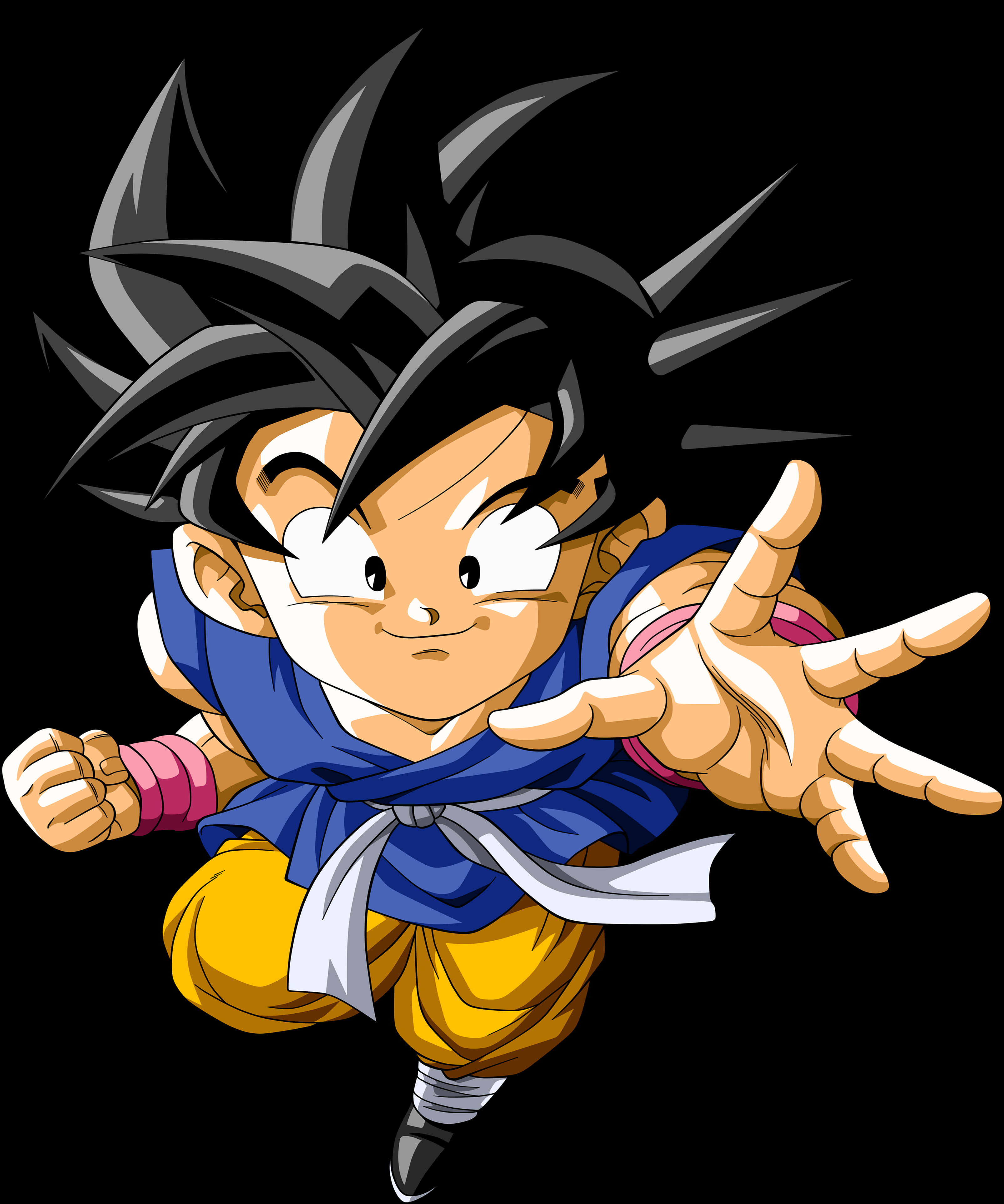 Cartoon Of A Boy With Black Hair And Spiky Hair PNG
