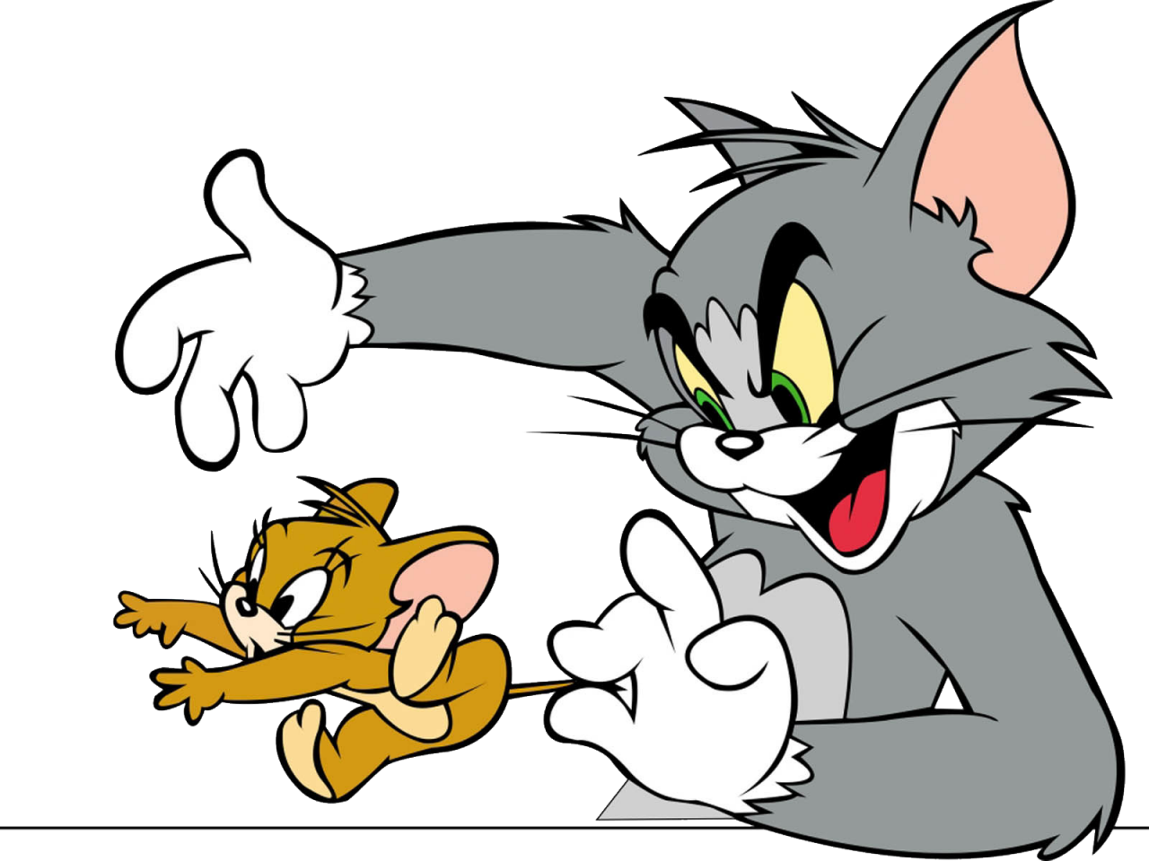 Cartoon Of A Cat And Mouse PNG